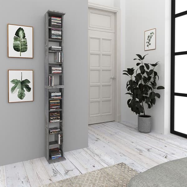 Vicco CD-hylla, Betong, 21 x 183,6 cm Set om 2