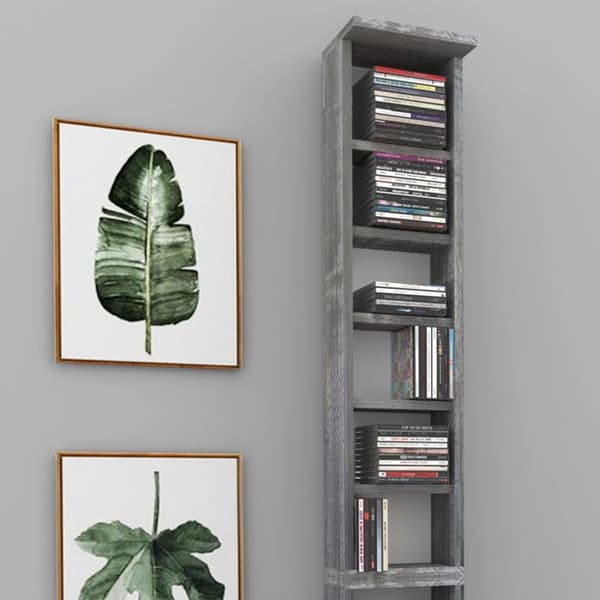Vicco CD-hylla, Betong, 21 x 183,6 cm Set om 2