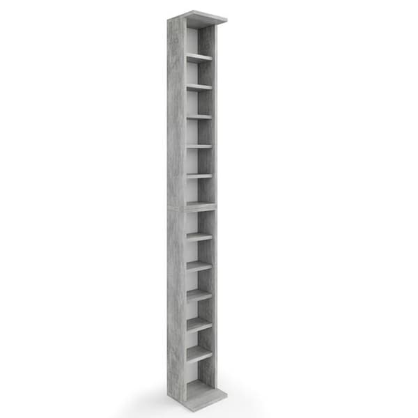 Vicco CD-hylla, Betong, 21 x 183,6 cm Set om 2