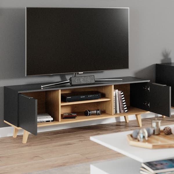 Vicco Nautica TV-skåp, antracit, 138 x 49 cm