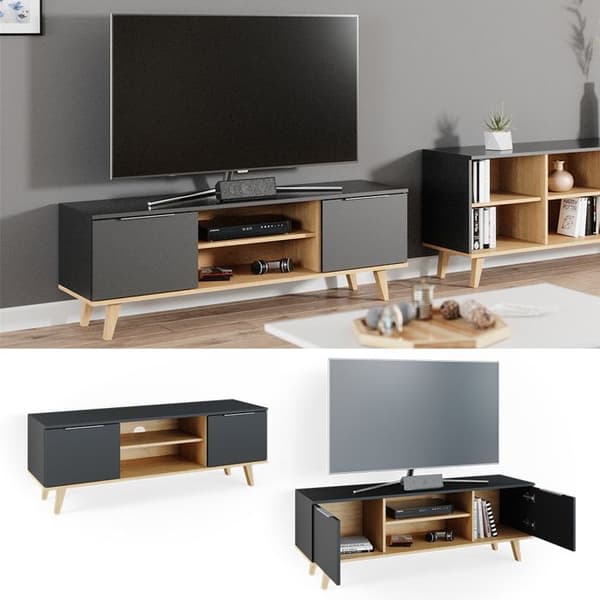 Vicco Nautica TV-skåp, antracit, 138 x 49 cm