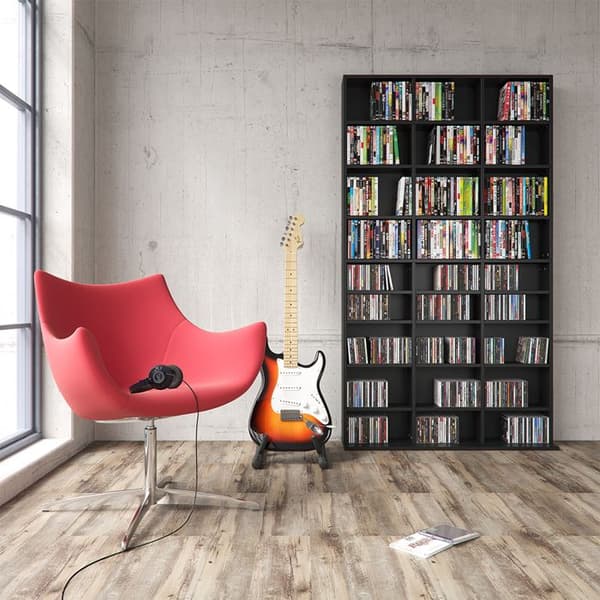 Vicco CD Jukebox Hylla, Svart, 102 x 178 cm