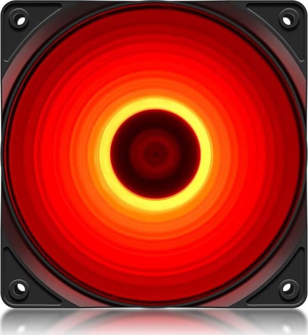 Deepcool - DP-FLED-RF120-RD - RF120R 120 mm Svart Röd LED Fodral Fläkt Svart, Translucent