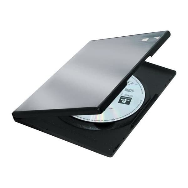 DVD-fodral - Fellowes - Kapacitet 2 DVD-skivor - Svart (paket med 5)