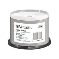 CD-R - VERBATIM - 700MB - 52X - Vit - 50 stycken - Thermiskt tryckbar stor