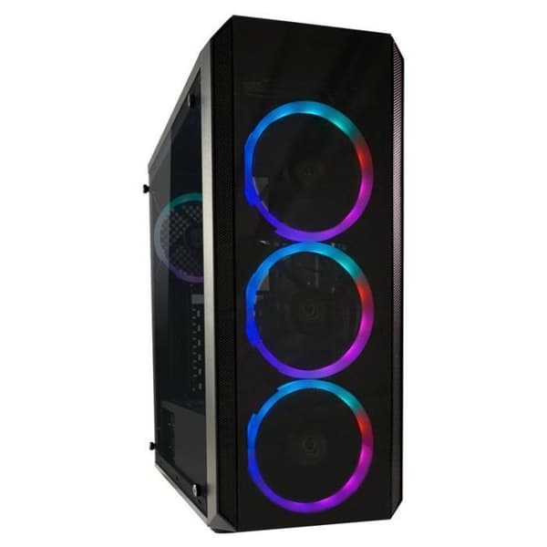 Lc-power - LC-703B-ON - Gaming 703B - Quad-Luxx Midi Tower Svart