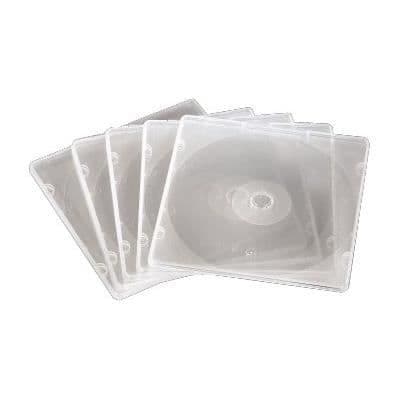 Slim CD-fodral - Ospecificerad - Transparent - Set med 20 - Kapacitet 1 CD - Polypropylen
