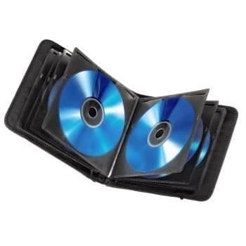 CD-förvaringsväska - HAMA - 00095606 - Kapacitet 24 skivor - Nylon - Svart