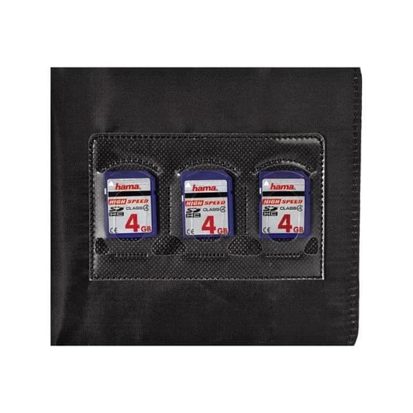 CD-förvaringsväska - HAMA - 00095606 - Kapacitet 24 skivor - Nylon - Svart