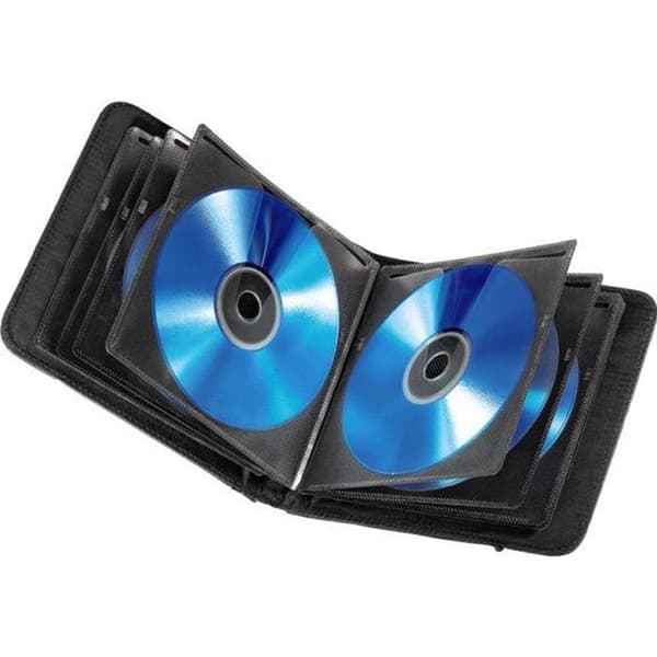 CD-förvaringsväska - HAMA - 00095606 - Kapacitet 24 skivor - Nylon - Svart