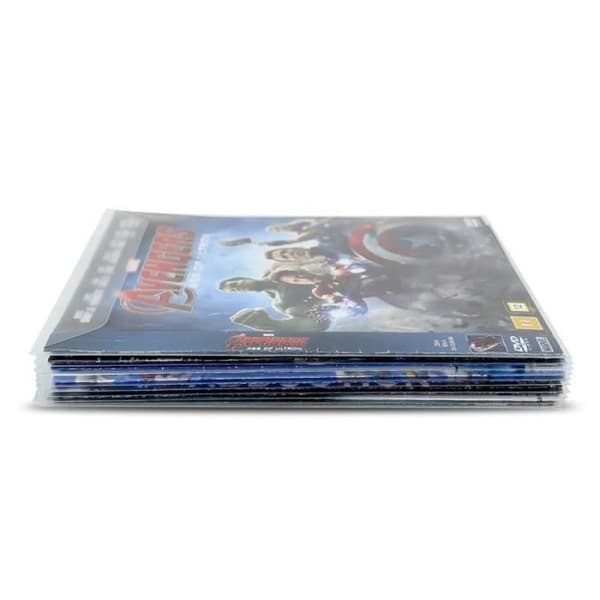 100 DVD-fodral - plats för jackan - icke-vidhäftande flik - 150 x 190 mm - 3L