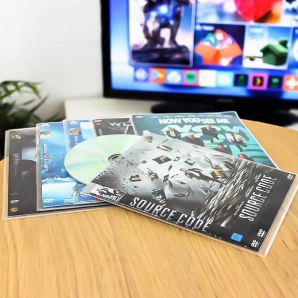 100 DVD-fodral - plats för jackan - icke-vidhäftande flik - 150 x 190 mm - 3L
