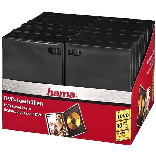 HAMA - PAKET MED 30 ENFÄRG DVD-FODRAL...