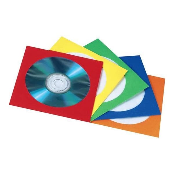 Hama 78369 arkfodral - 100 pappersfodral för CD/DVD - Färg: Multi