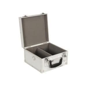 40 CD-box - 290 x 265 x 183 mm - För 40 skarpkantade CD-skivor - 2 fack - Nyckellås
