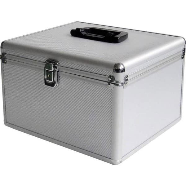 CD-väska - MediaRange - BOX76 - Aluminium silver - Kapacitet 300 CD-skivor - Dimensioner 301x180x265 mm