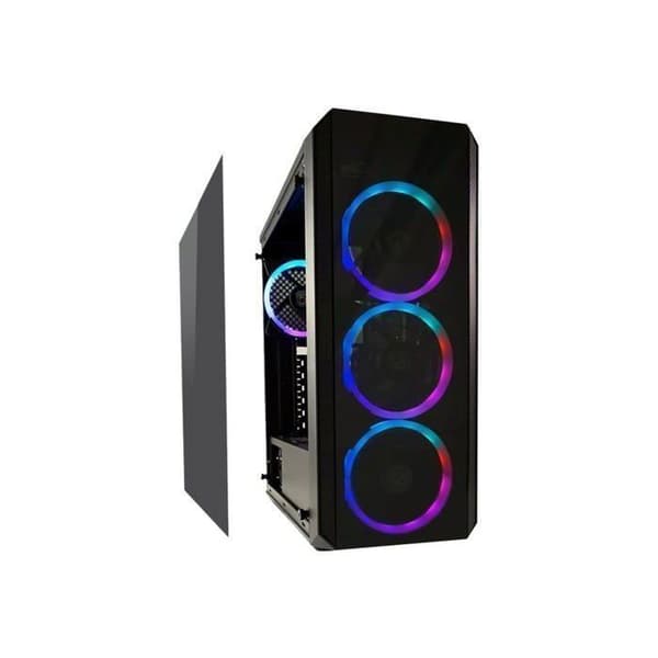 Lc-power - LC-703B-ON - Gaming 703B - Quad-Luxx Midi Tower Svart