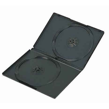 Svart DVD-fodral 2 DVD-paket 10