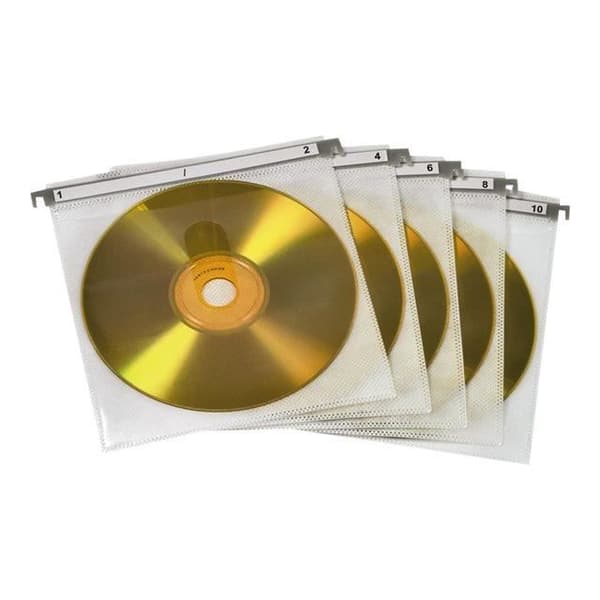 Hängande fickor - HAMA - 2 CD/DVD - Kapacitet: 25 - Färg: vit - Kvantitet: 25