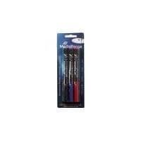 Permanent Markers - MEDIARANGE - MR701 - Pack om 3 - Färger Svart, Blå, Röd - För CD/DVD