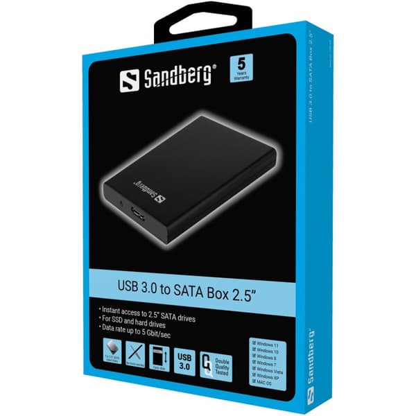Sandberg USB 3.0 - SATA 2.5" diskkasse 133-89