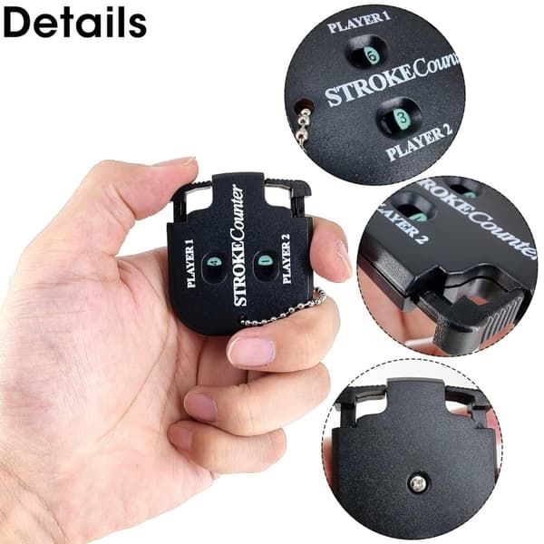 OBOSOE 2kpl Golf Score Shot Stroke Counter Clicker avaimenperällä golfpeliin Scorekeeper Kannettava Counter Clicker Golf Tarvikkeet