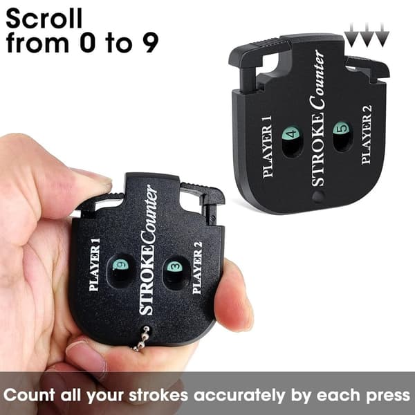 OBOSOE 2kpl Golf Score Shot Stroke Counter Clicker avaimenperällä golfpeliin Scorekeeper Kannettava Counter Clicker Golf Tarvikkeet