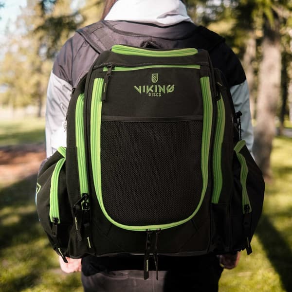 Viking Discs Rucksack Pro Disc golf rygsæk, Sort/Lime