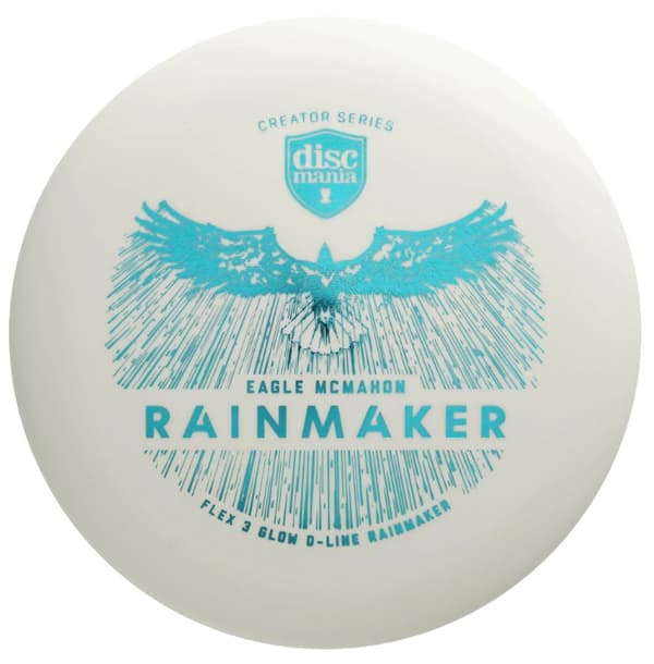 Discgolf DISCMANIA Putter Glow D-LINE FLEX 3 Rainmaker Eagle Mcmahon White 2/3/0/0,5