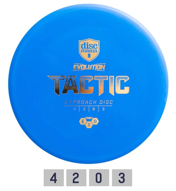 Discgolf DISCMANIA Midrange driver HARD EXO TACTIC Evolution Light blue 4/2/0/3