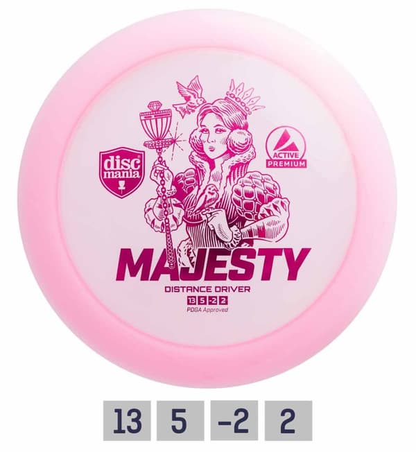 Discgolf DISCMANIA Distance Driver MAJESTY Active Premium Pink 13/5/-2/2