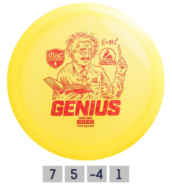 Discgolf DISCMANIA Fairway Driver GENIUS Active Premium Yellow 7/5/-4/1