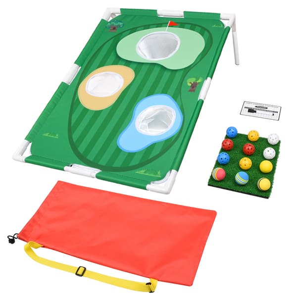 INF Golf Chipping Net Set med Bærepose, Måtte & 12 Bolde
