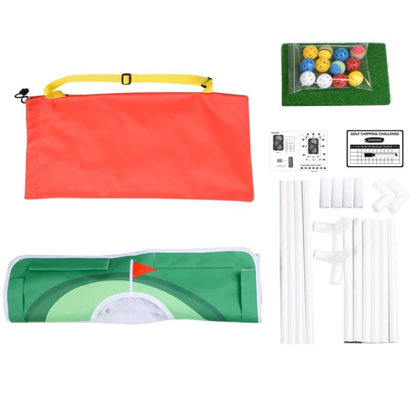 INF Golf Chipping Net Set med Bærepose, Måtte & 12 Bolde