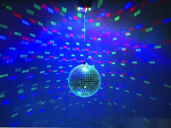 Discokula 30 cm med LED-ljus