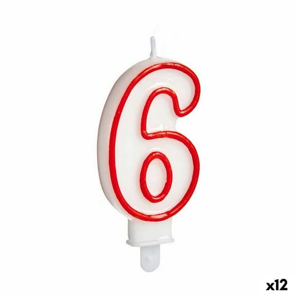 Kynttilä Syntymäpäivä Numerot 6 (12 osaa)