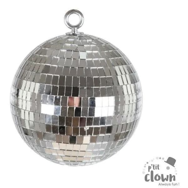 Spegelboll - PTIT CLOWN - re23457 - Silver - 15 cm - Hängande festdekoration