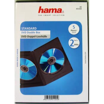 HAMA DVD-Box Dobbel Sort 5-pak