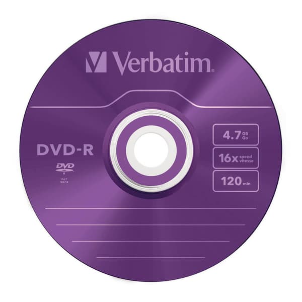 VERBATIM DVD-R 4,7GB 5-pak Slim Case