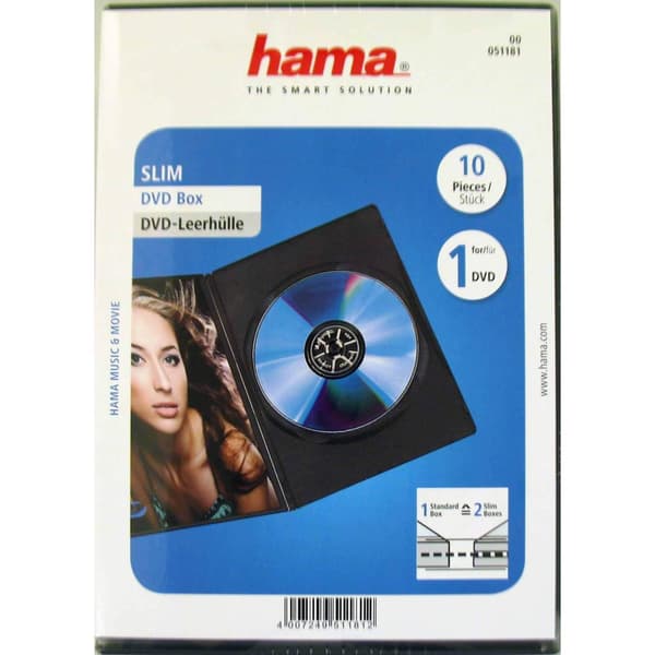 HAMA DVD Kotelo Slim 10pack
