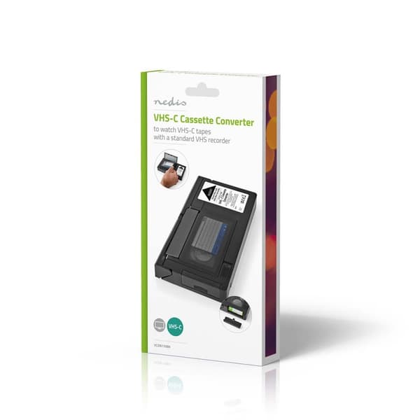 Nedis VHS Muuntaja | Muunto: VHS-C - VHS | Plug and play | Musta