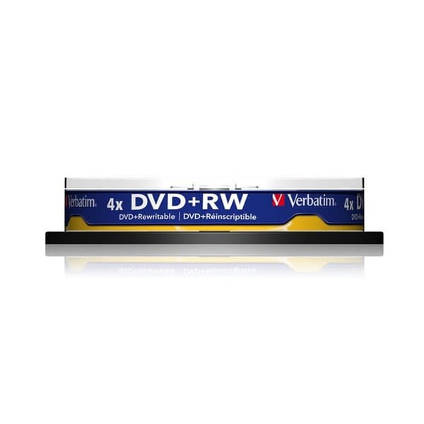 DVD+RW - VERBATIM - Spindel 10 - 4,7 GB - 120 minuter - Maximal skrivhastighet 4x