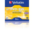 Miniatyrbild 3 av 3: DVD+RW - VERBATIM - 4x - 4,7 GB - Kristallfodral (paket med 5)