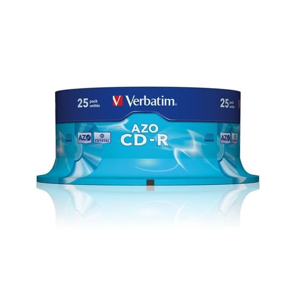 CD-R VERBATIM 80 min 52x (25) - 700 MB Super Azo - Cake Box
