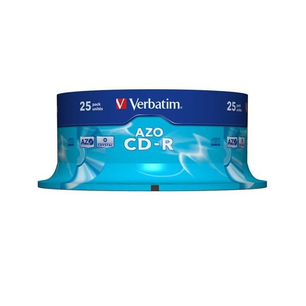 CD-R VERBATIM 80 min 52x (25) - 700 MB Super Azo - Cake Box
