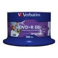Miniatyrbild 1 av 2: Lot om 50 DVDR 8x Verbatim - Dubbelt lager - Utskrivbar Import Storbritannien