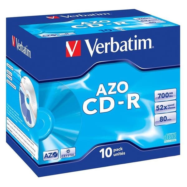 CD-R - VERBATIM - 700 MB Super Azo - 80 min - 48x (10)