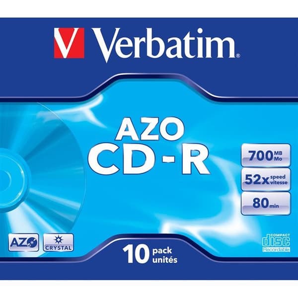 CD-R - VERBATIM - 700 MB Super Azo - 80 min - 48x (10)
