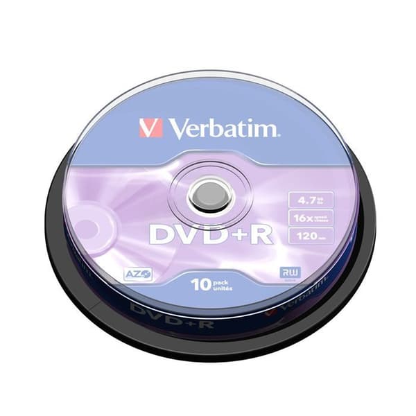 Parti om 10 VERBATIM DVD+R 4,7GB x16