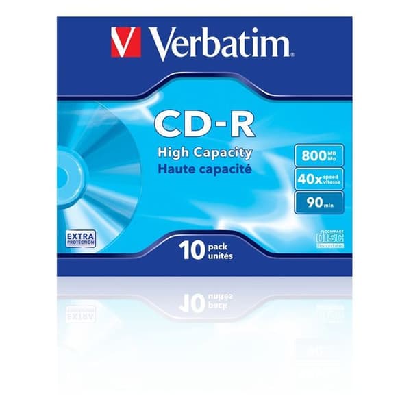 VERBATIM CD-R - 800 MB - 90 min - Paket om 10